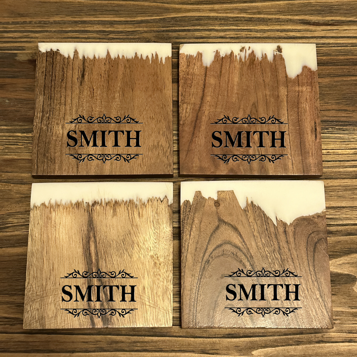 White Trimmed Coasters